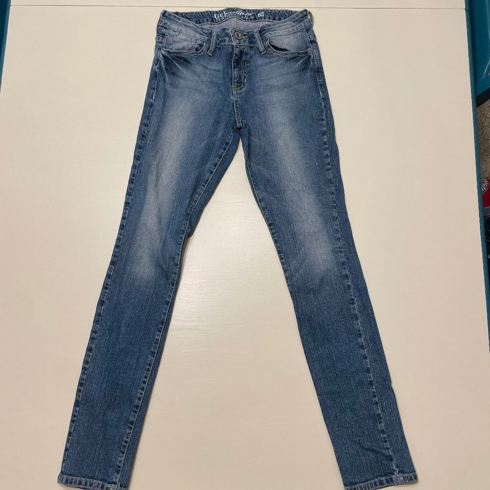 Vintage Guess Jeans Womens Low Rise Dark Wash Bootcut Size 28 90s y2k 2000s